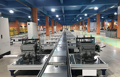 Outdoor circuit breaker production line